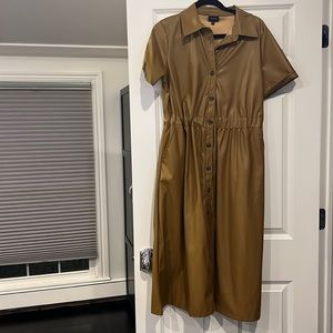 Who what wear midi dress target size medium leather look pockets collar